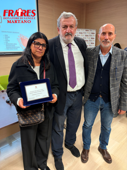 Francesca Mariano insignita del Premio alla Memoria Il Volto Del Dono.